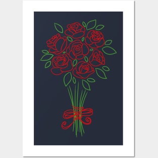 Roses Bouquet Posters and Art